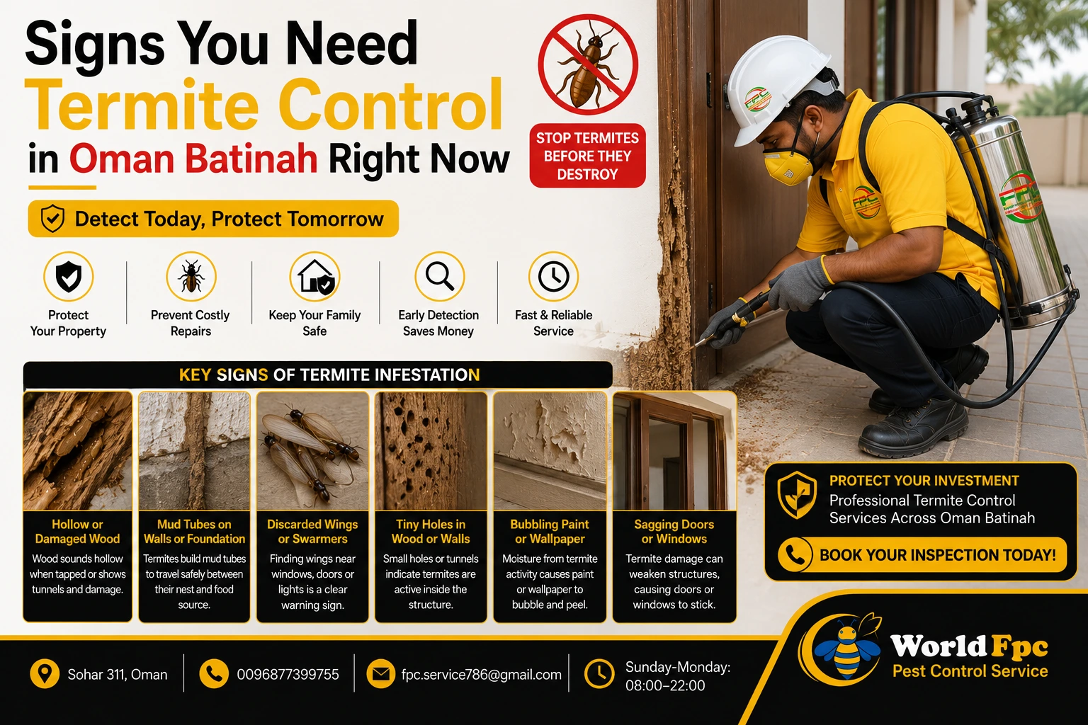 Signs You Need Termite Control in Oman Batinah Right Now