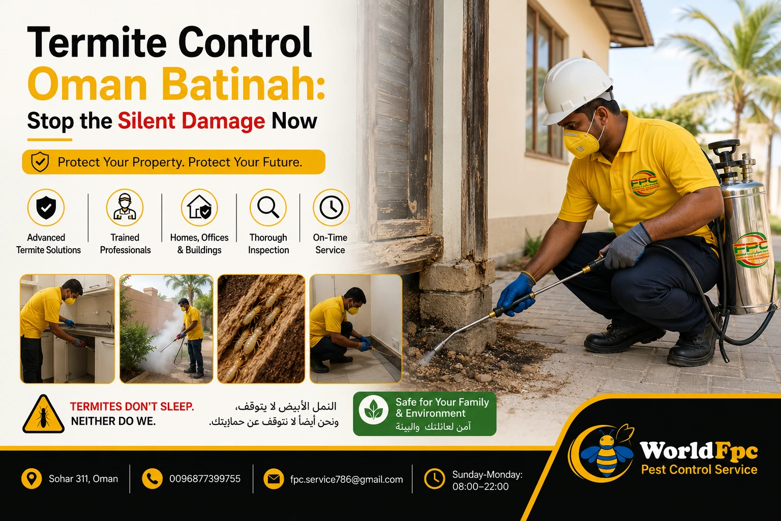 You are currently viewing Termite Control Oman Batinah: Stop the Silent Damage Now
