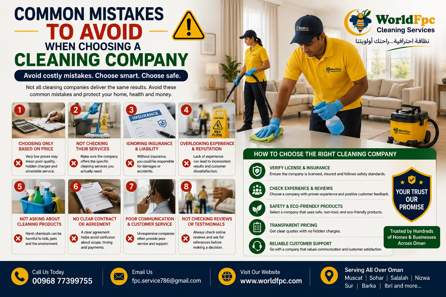 Common Mistakes to Avoid When Choosing a Cleaning Company
